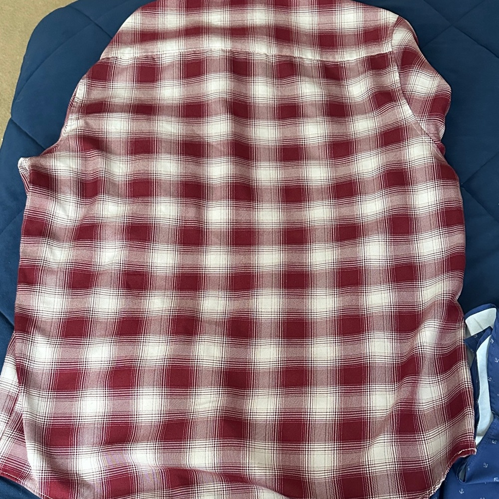 DIXXON Men's Burgundy and White Plaid Shirt The Badwood - Picture 3 of 5